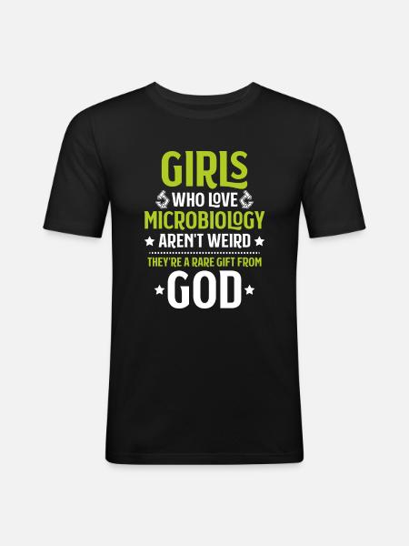 Microbiology Microbiologist Biology Biologist - Men's Slim Fit T-Shirt - black
