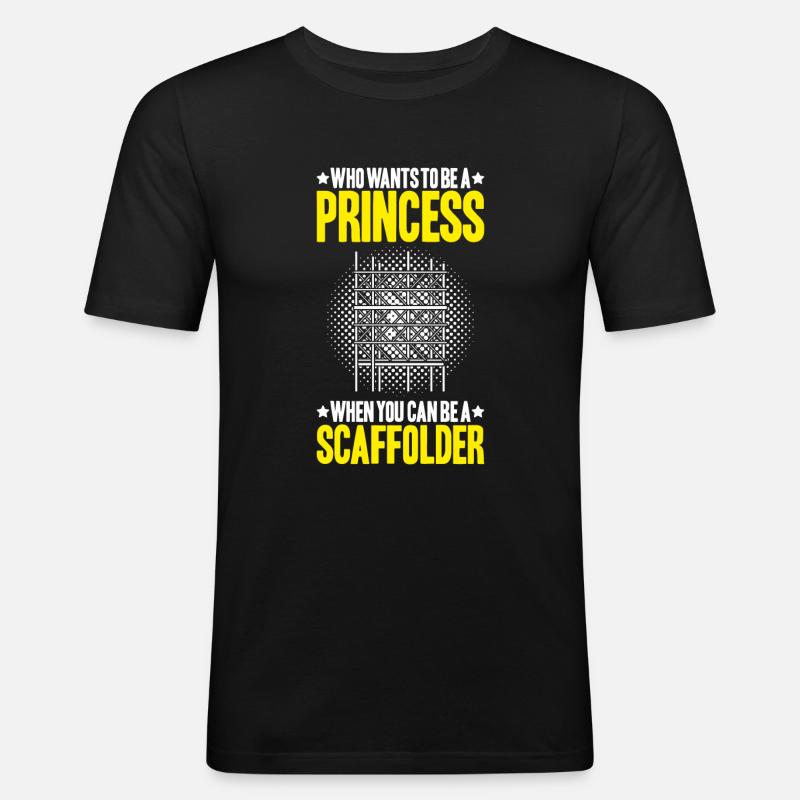 Échafaudage Échafaudage Échafaudage - T-shirt près du corps Homme - noir