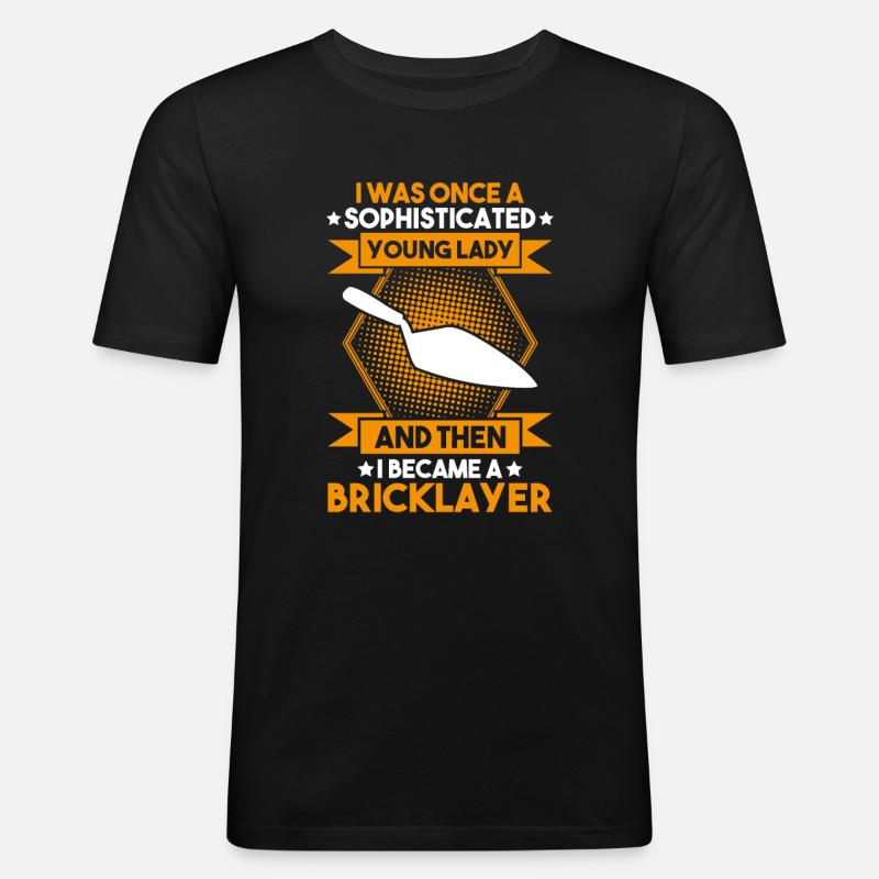 Master Masonry Masonry Bricklayer Mason - Men's Slim Fit T-Shirt - black