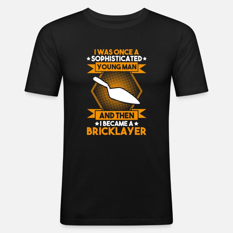 Master Masonry Masonry Bricklayer Mason - Men's Slim Fit T-Shirt - black