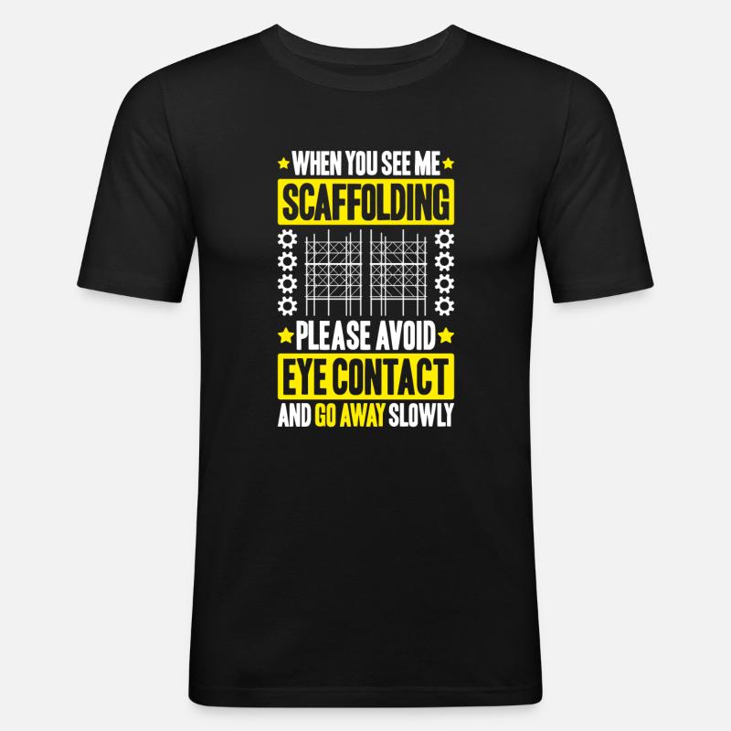 Échafaudage Échafaudage Échafaudage - T-shirt près du corps Homme - noir
