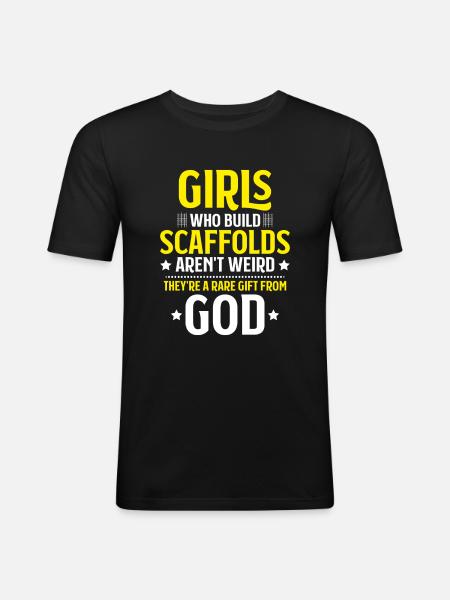 Échafaudage Échafaudage Échafaudage - T-shirt près du corps Homme - noir