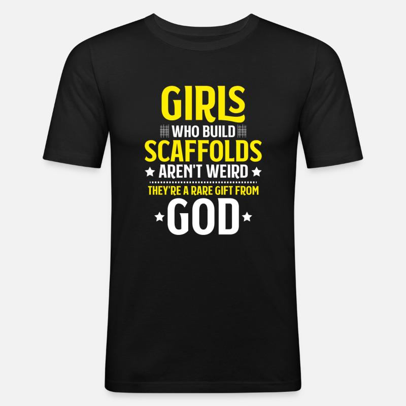 Échafaudage Échafaudage Échafaudage - T-shirt près du corps Homme - noir