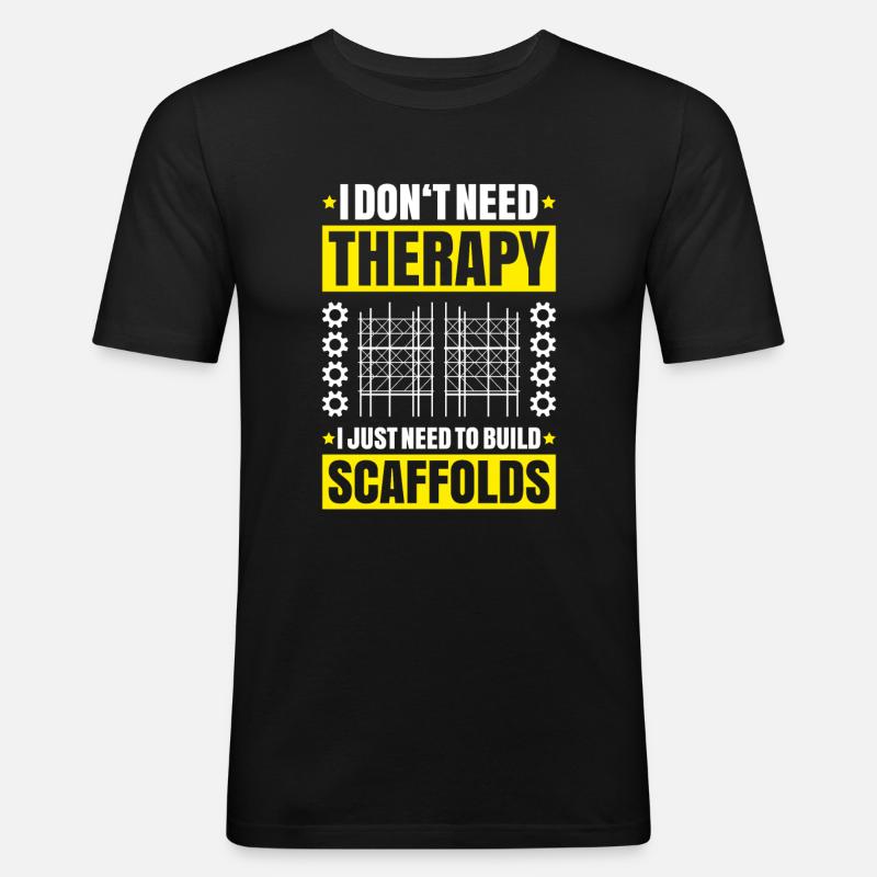 Échafaudage Échafaudage Échafaudage - T-shirt près du corps Homme - noir