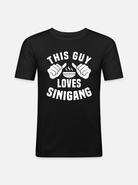 This guy loves Sinigang - Men's Slim Fit T-Shirt - black