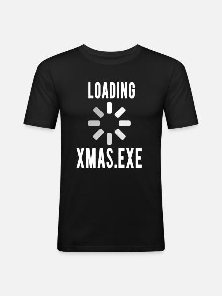 Lustiges Programmierer Weihnachtsgeschenk Gamer - Männer Slim Fit T-Shirt - Schwarz