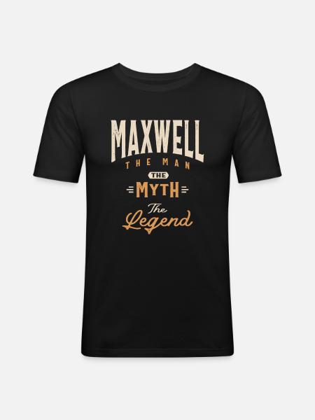 Maxwell Personalized Name - Funny Maxwell - Men's Slim Fit T-Shirt - black