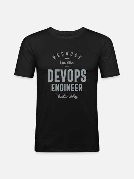 Devops Engineer Funny Job Occupation - Men's Slim Fit T-Shirt - black