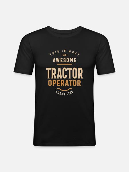 Tractor Operator - Men's Slim Fit T-Shirt - black