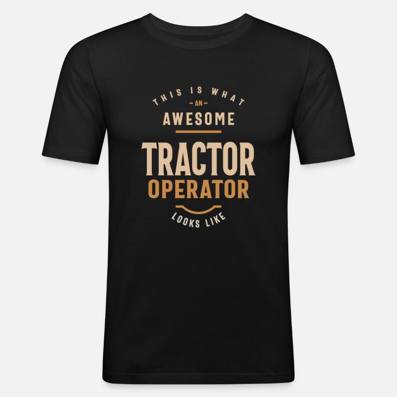 Tractor Operator - Men's Slim Fit T-Shirt - black