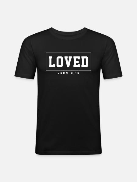 Team Jesus-inspired Bible verse design - Men's Slim Fit T-Shirt - black