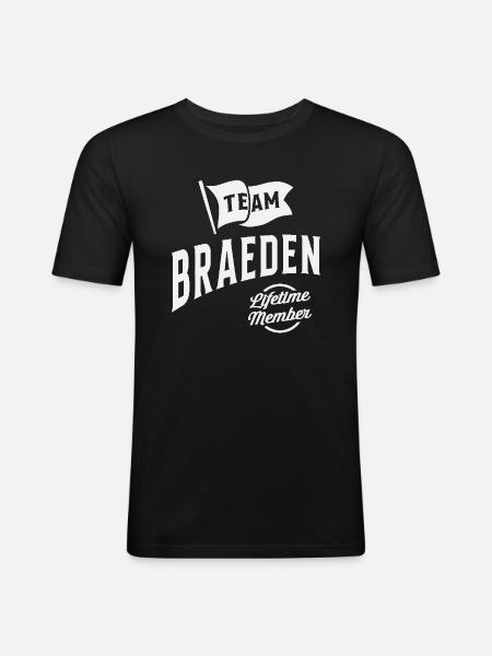 Team Braeden Lifetime Member - Men's Slim Fit T-Shirt - black