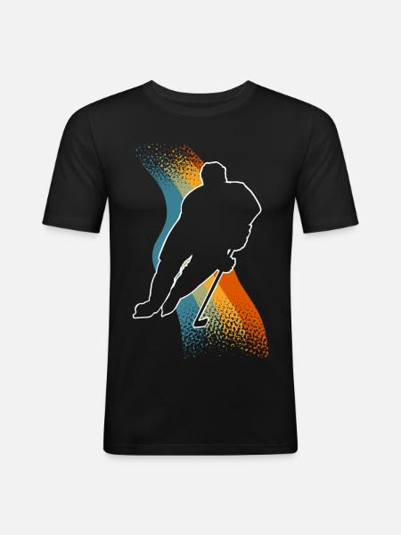 Eishockey - Men's Slim Fit T-Shirt - black