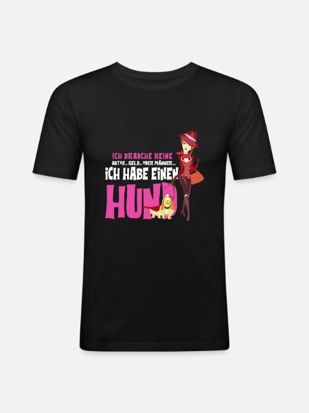 Hund Kvinder Mænd Hunde Penge Gave - Herre Slim Fit T-Shirt - sort