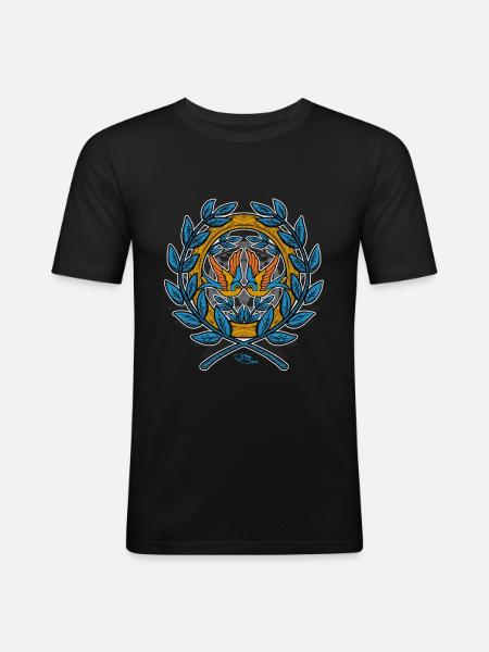masamune - Männer Slim Fit T-Shirt - Schwarz