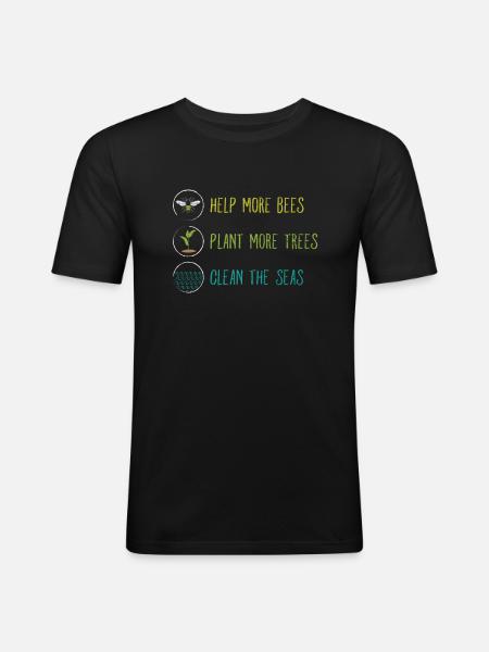 Nature lovers - Men's Slim Fit T-Shirt - black