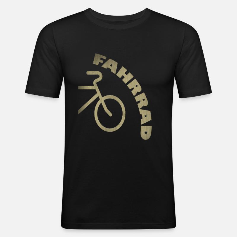 Fahrrad - Männer Slim Fit T-Shirt - Schwarz