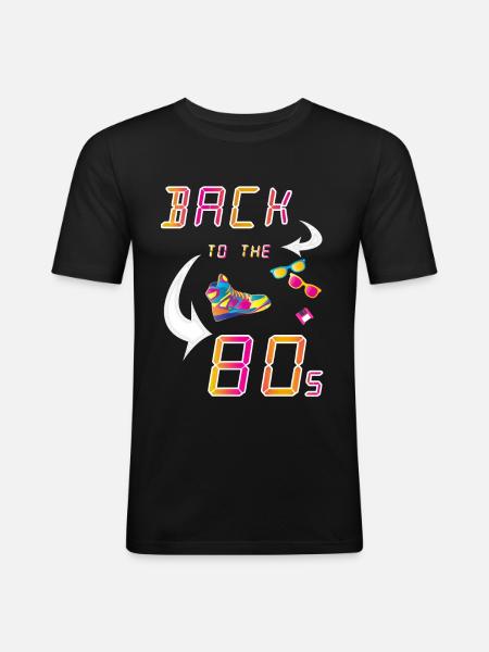 Back to the 80's - Men's Slim Fit T-Shirt - black