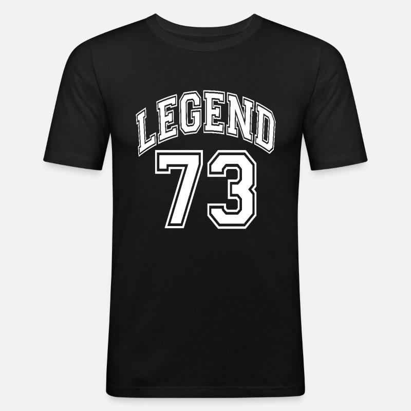 Legend 73 - Männer Slim Fit T-Shirt - Schwarz