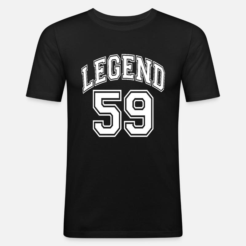 Legend 59 - Männer Slim Fit T-Shirt - Schwarz