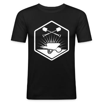 Gärtner Garten Beet Landschaftsbau Beruf Gardener - Männer Slim Fit T-Shirt - Schwarz - Vorne - Nik (191cm)