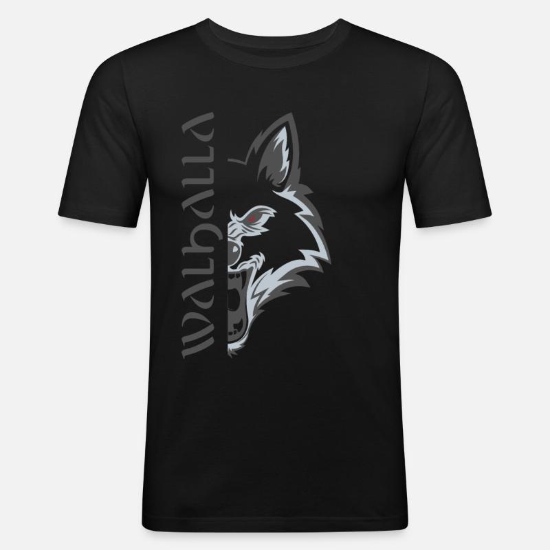 Valhalla Viking Vikings Bjoern Eisenseite - Männer Slim Fit T-Shirt - Schwarz