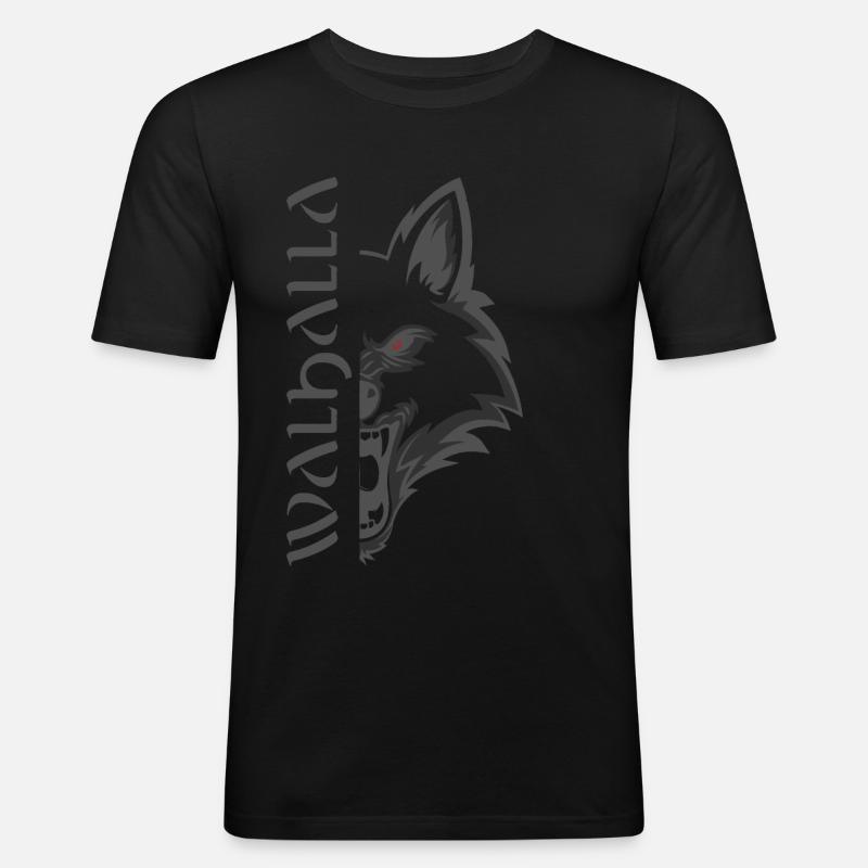 Valhalla Viking Vikings Bjoern Eisenseite - Männer Slim Fit T-Shirt - Schwarz