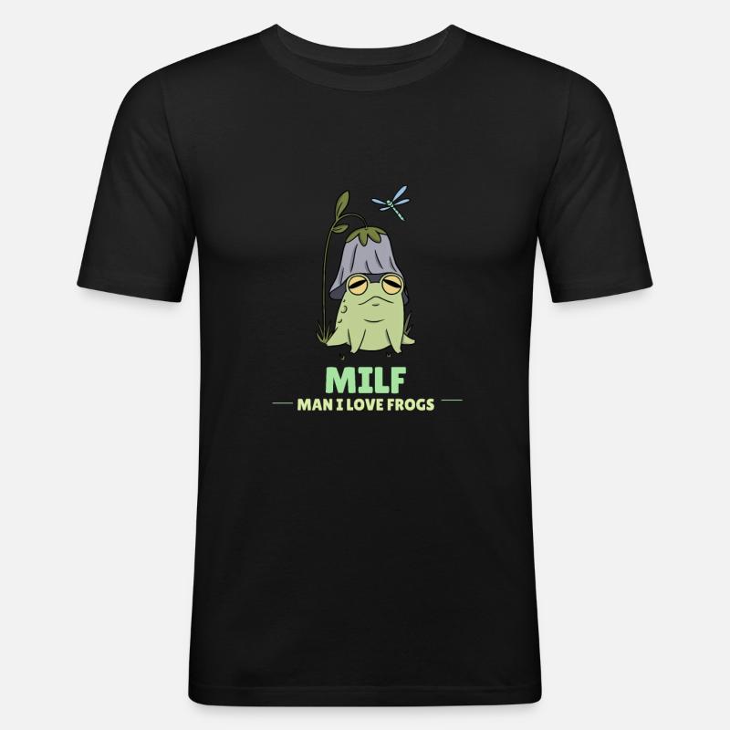 Frosch - Männer Slim Fit T-Shirt - Schwarz