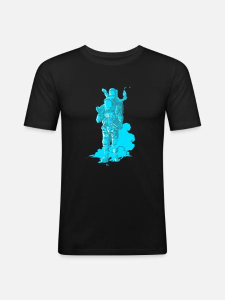 Onwards, Space Dad! - Men's Slim Fit T-Shirt - black