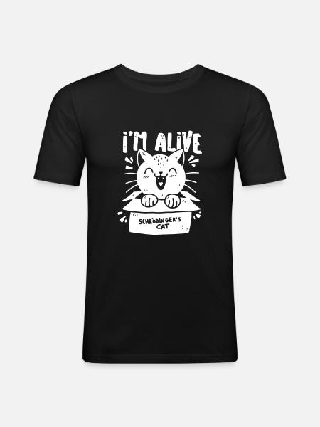 Schrödinger's Cat - Men's Slim Fit T-Shirt - black