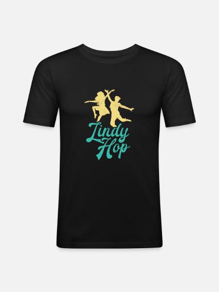 Lindy Hop Dance - Men's Slim Fit T-Shirt - black