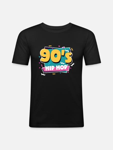 90s hip hop - Men's Slim Fit T-Shirt - black