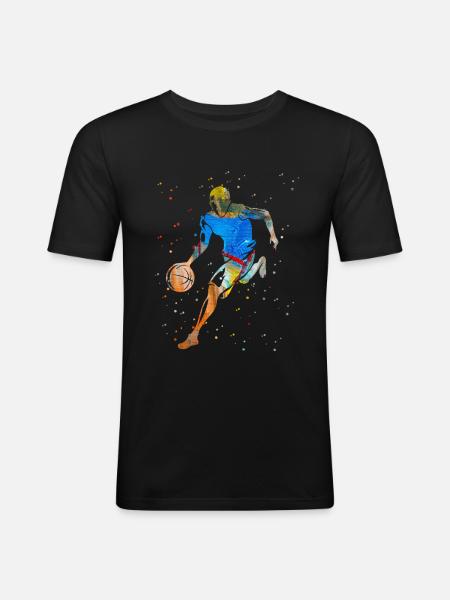 Basketball - Men's Slim Fit T-Shirt - black