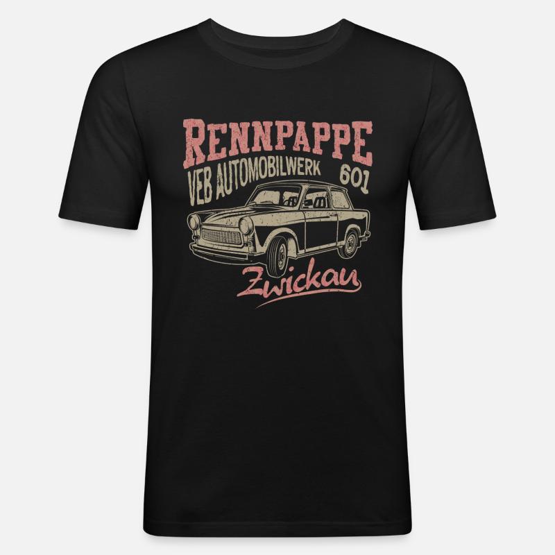  601 Rennpappe - Männer Slim Fit T-Shirt - Schwarz