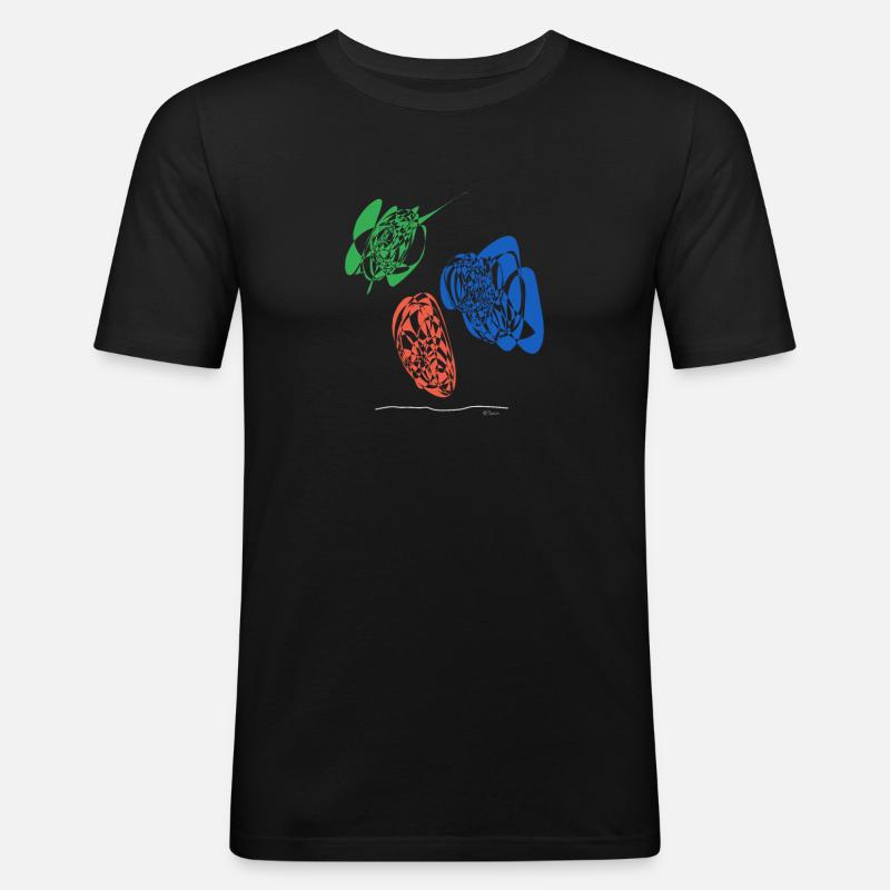 Abstract design Nacho dips - Männer Slim Fit T-Shirt - Schwarz