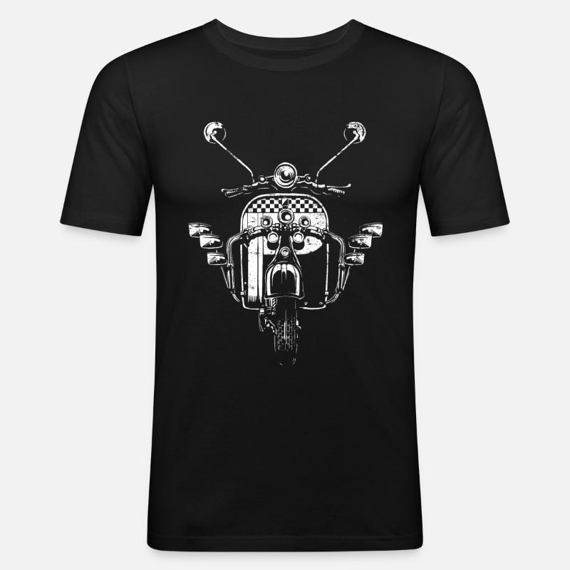 Scooter Roller Mod - Men's Slim Fit T-Shirt - black