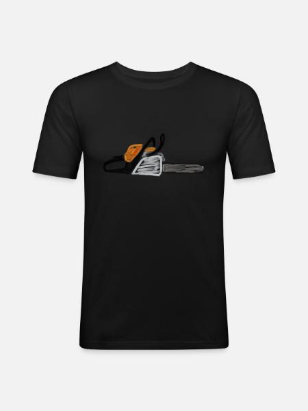 chainsaw - Men's Slim Fit T-Shirt - black
