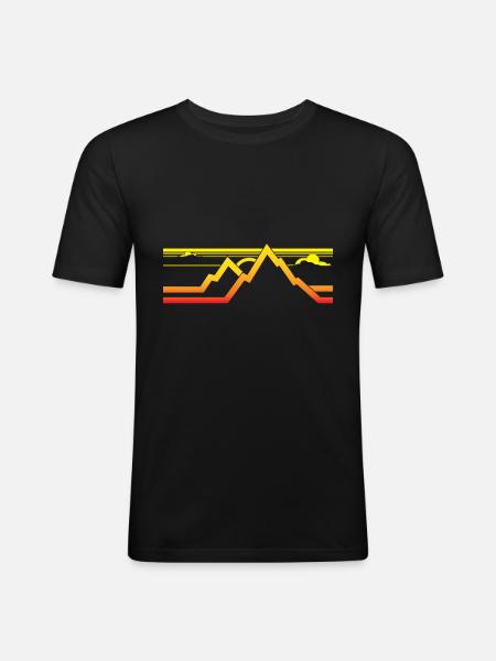 Mountains - Men's Slim Fit T-Shirt - black