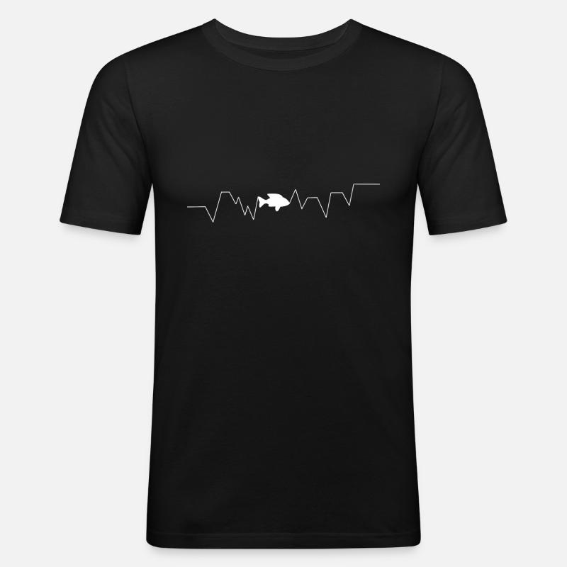 Fisch - Männer Slim Fit T-Shirt - Schwarz