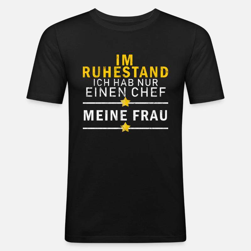 Ruhestand - Männer Slim Fit T-Shirt - Schwarz
