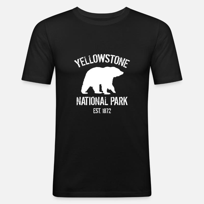 Yellowstone Dutton Ranch - Männer Slim Fit T-Shirt - Schwarz