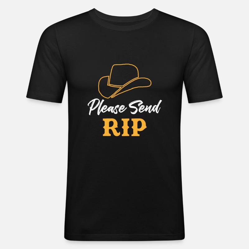 Bitte senden Sie Rip Yellowstone - Männer Slim Fit T-Shirt - Schwarz