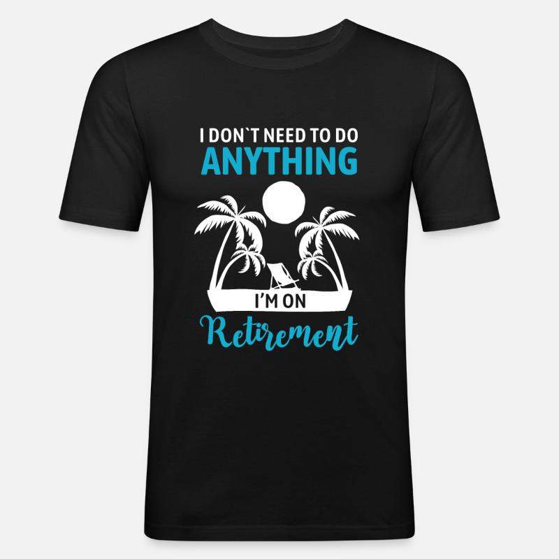Ruhestand Geschenkidee Rente - Männer Slim Fit T-Shirt - Schwarz