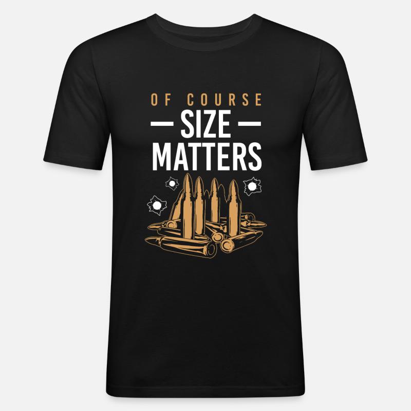 Waffe Schießen Patrone Geschenk - Männer Slim Fit T-Shirt - Schwarz