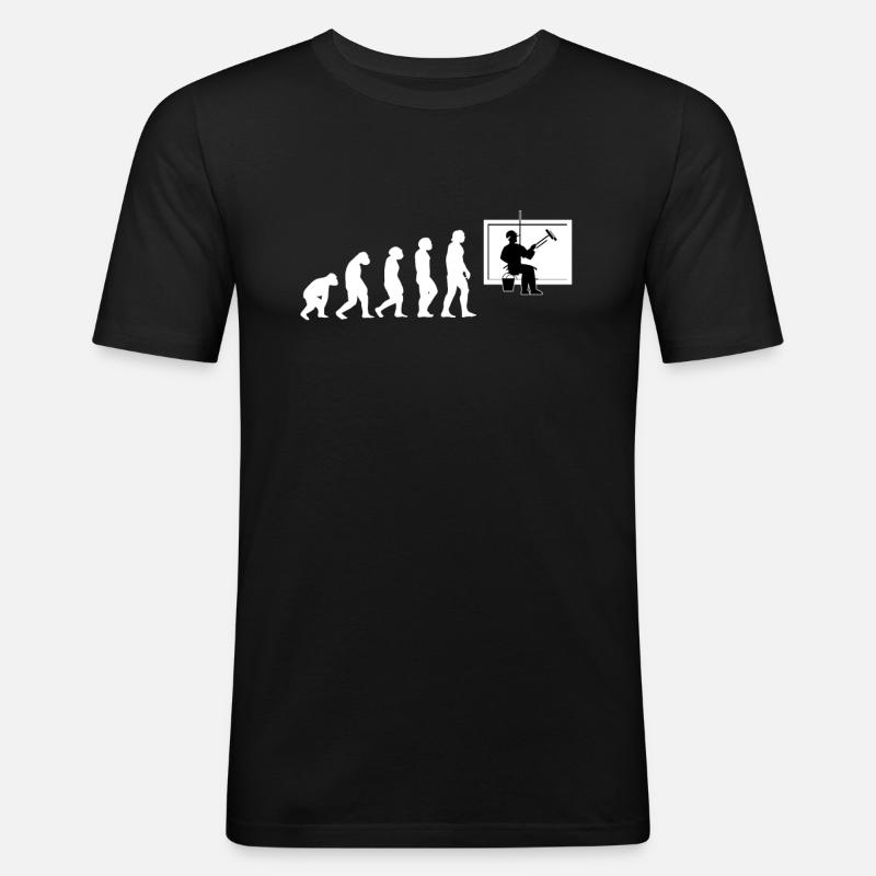Window cleaner evolution - Men's Slim Fit T-Shirt - black