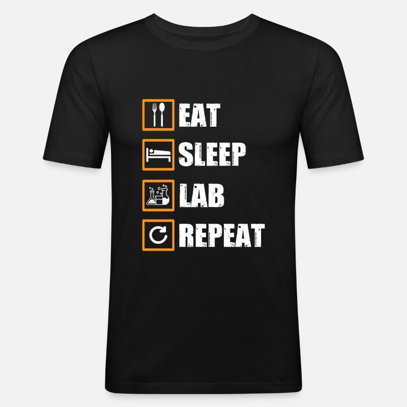 Labor Geschenk - Männer Slim Fit T-Shirt - Schwarz