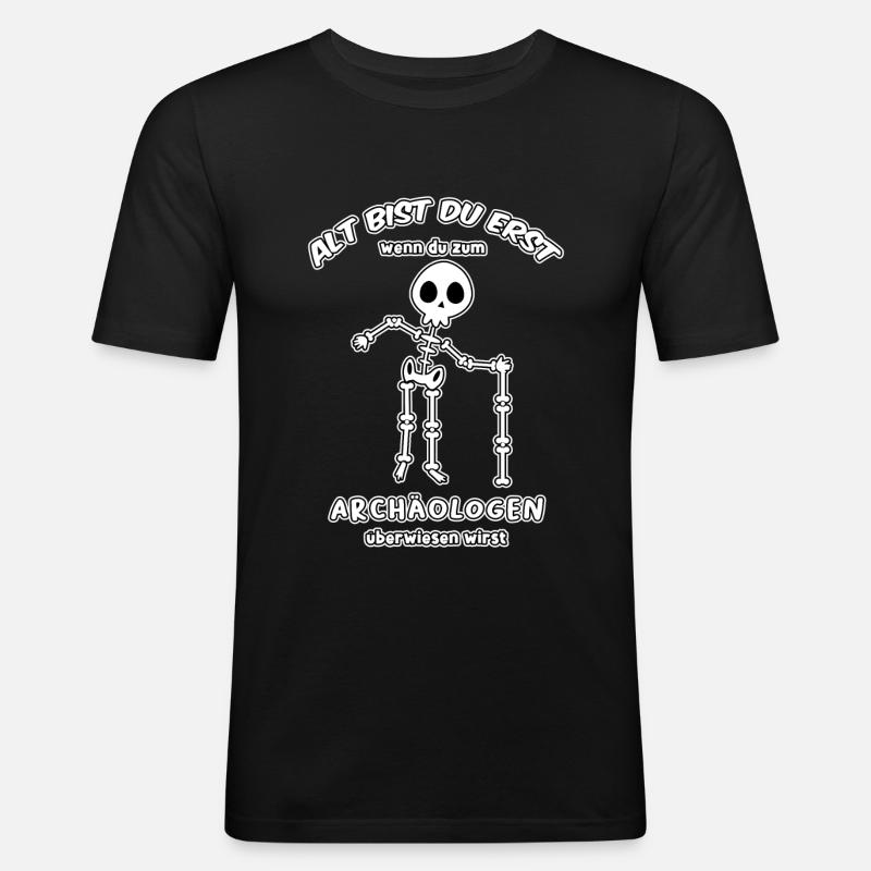 Alter Mann Spruch - Männer Slim Fit T-Shirt - Schwarz