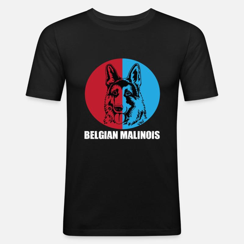 Belgischer Malinois - Männer Slim Fit T-Shirt - Schwarz