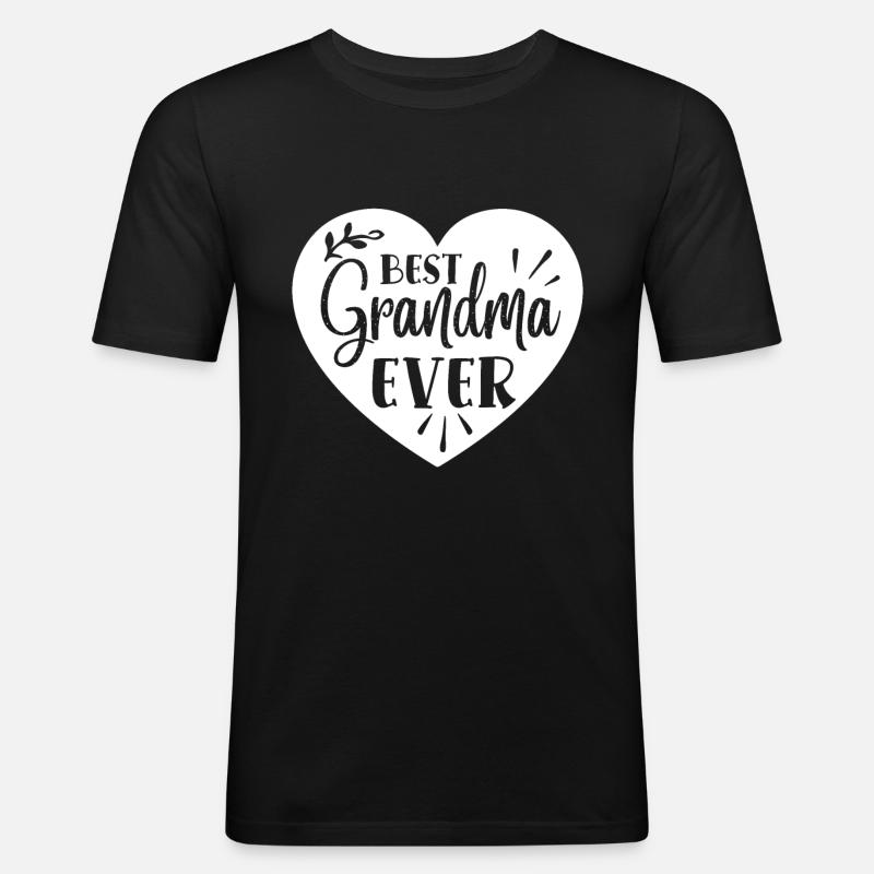 Bestes Großmutter-Geschenk aller Zeiten - Männer Slim Fit T-Shirt - Schwarz