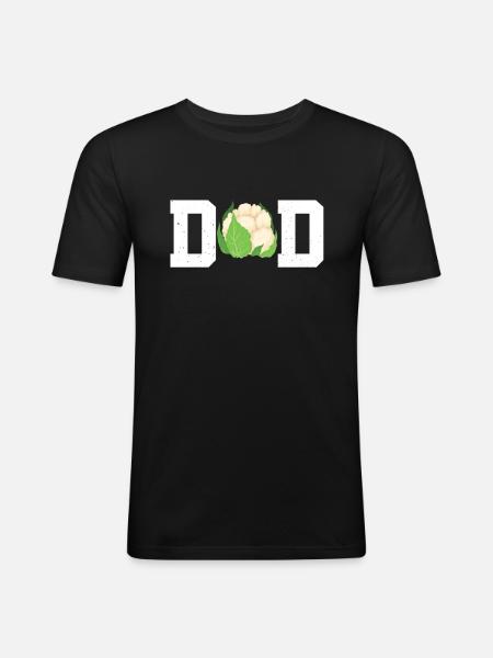 Cauliflower Dad - Men's Slim Fit T-Shirt - black